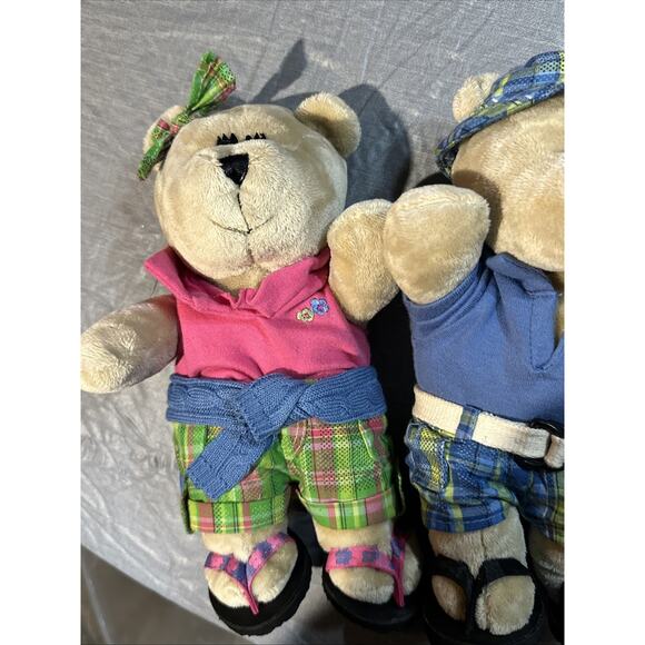 Starbucks Bearista Bear 2007 Preppy Summer Girl & Boy Plush: 62nd, 63rd Editions - Picture 3 of 12